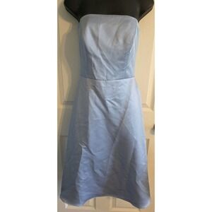 Alfred Angel Dress Strapless Baby Blue Classic‎ Minimalist Formal Prom Wedding 4